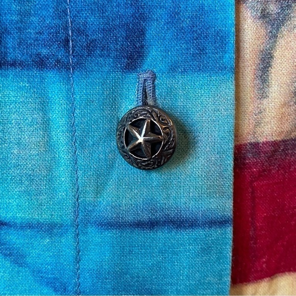 Women’s American Flag Western Wear Button Down Shirt Acorn By Bob Goldfeder - Picture 5 of 10